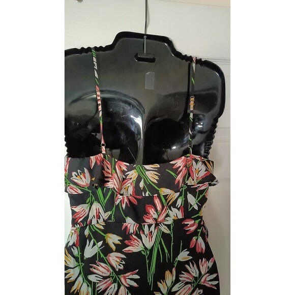 Likely Tulip Rae Wrap Dress Size 6 Ruffled Floral Asymmetric Maxi Lined Party - Picture 9 of 10